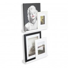 Zimtown Modern Floating Shelf Wall Mount Picture Display Ledge White 22 Inch   